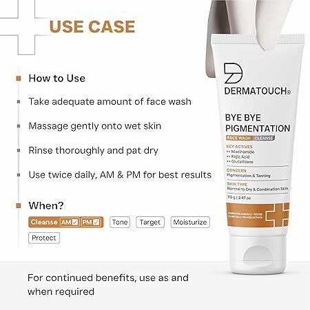 DERMATOUCH BYE BYE PIGMENTATION FACE WASH 70G