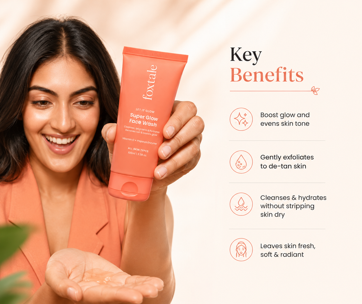 Foxtale let it glow super glow face wash 100ml