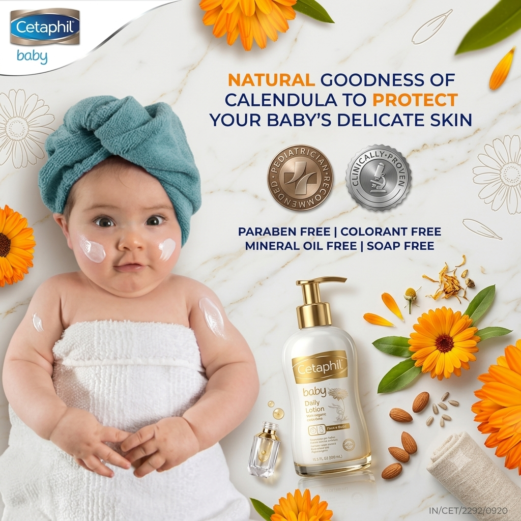 CETAPHIL BABY DAILY LOTION WITH ORGANIC CALENDULA 400ML