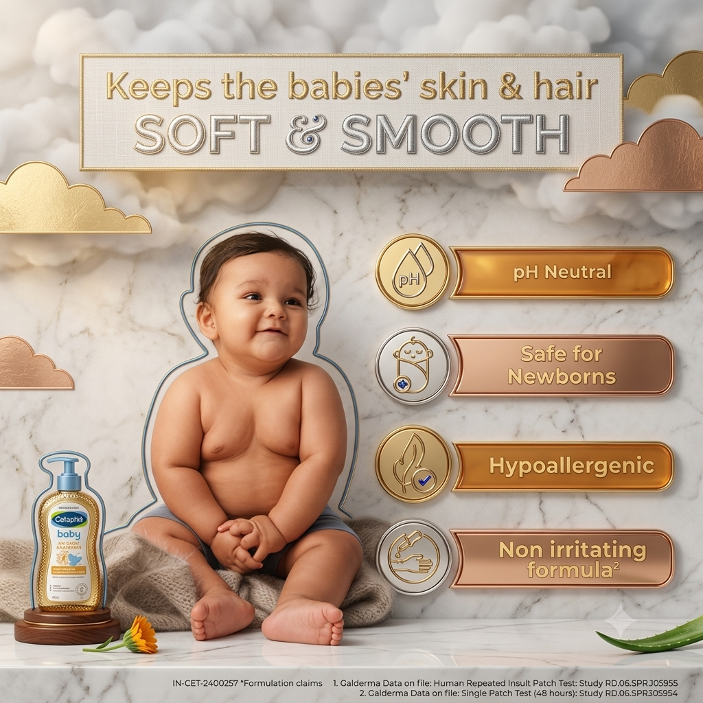 CETAPHIL BABY WASH & SHAMPOO WITH ORGANIC CALENDULA 400ML