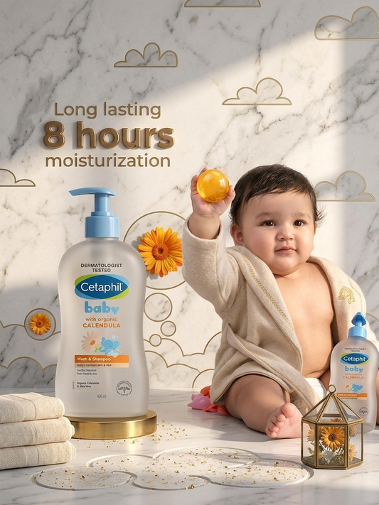 CETAPHIL BABY WASH & SHAMPOO WITH ORGANIC CALENDULA 400ML