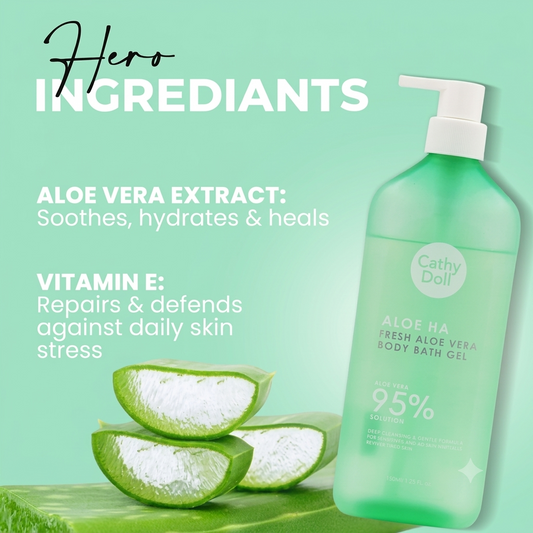 CATHY DOLL ALOEHA FRESH ALOE VERA BODY BATH GEL 520ML