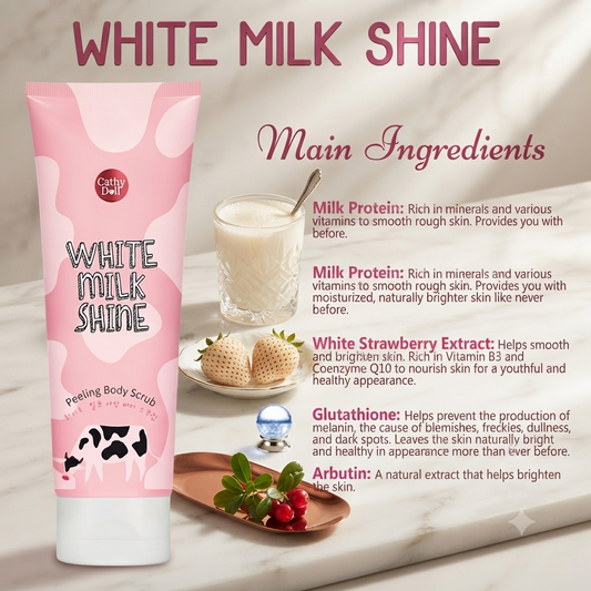 CATHY DOLL WHITE MILK SHINE PEELING BODY SCRUB 320ML