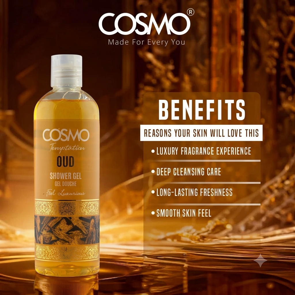 Cosmo Temptation Oud Shower Gel 480ml