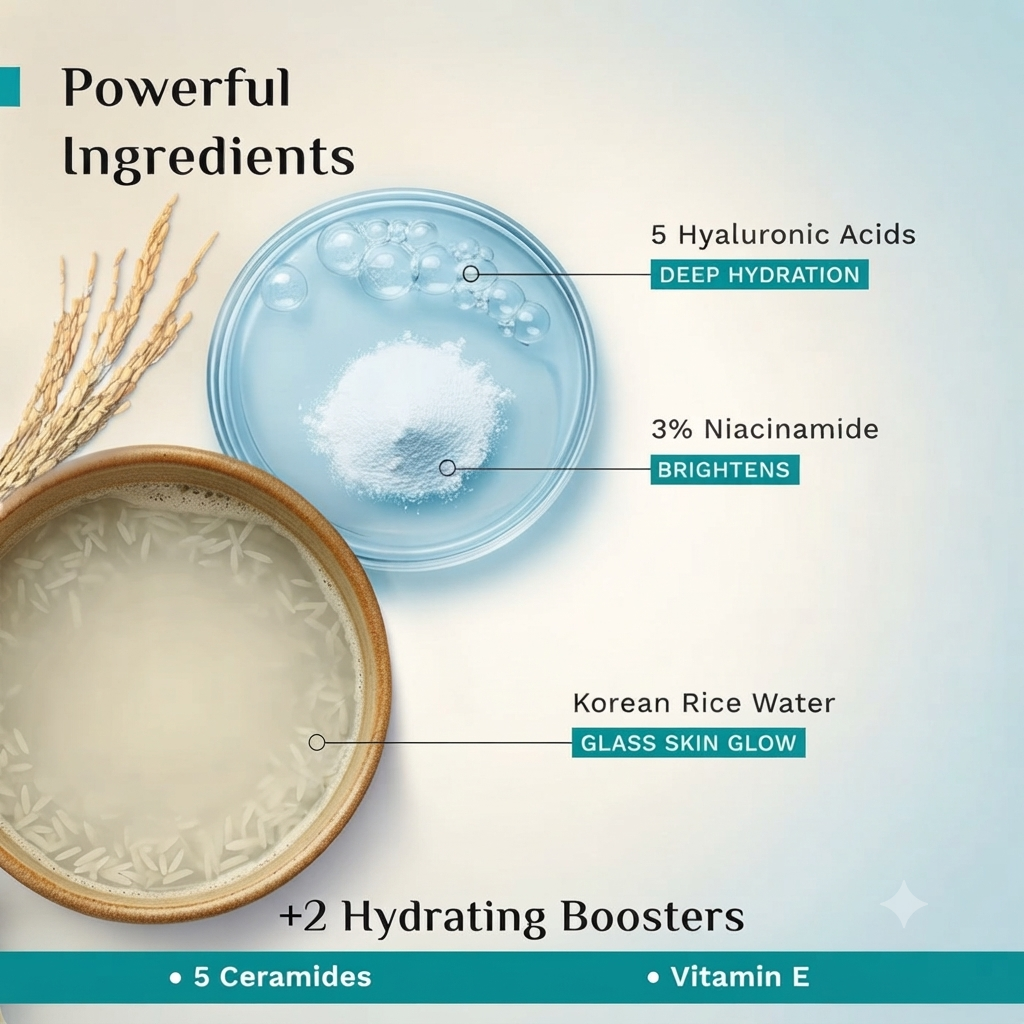Pilgrim Korean Rice Water Hydra Glow Moisturizer – 100g