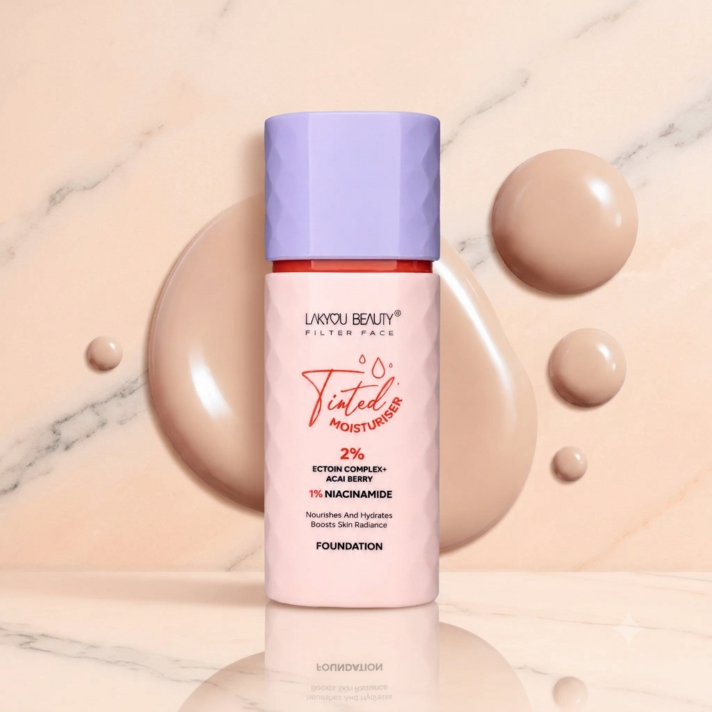 LAKYOU Beauty Tinted Moisturiser + Foundation | 2% Ectoin Complex & 1% Niacinamide – 50ml