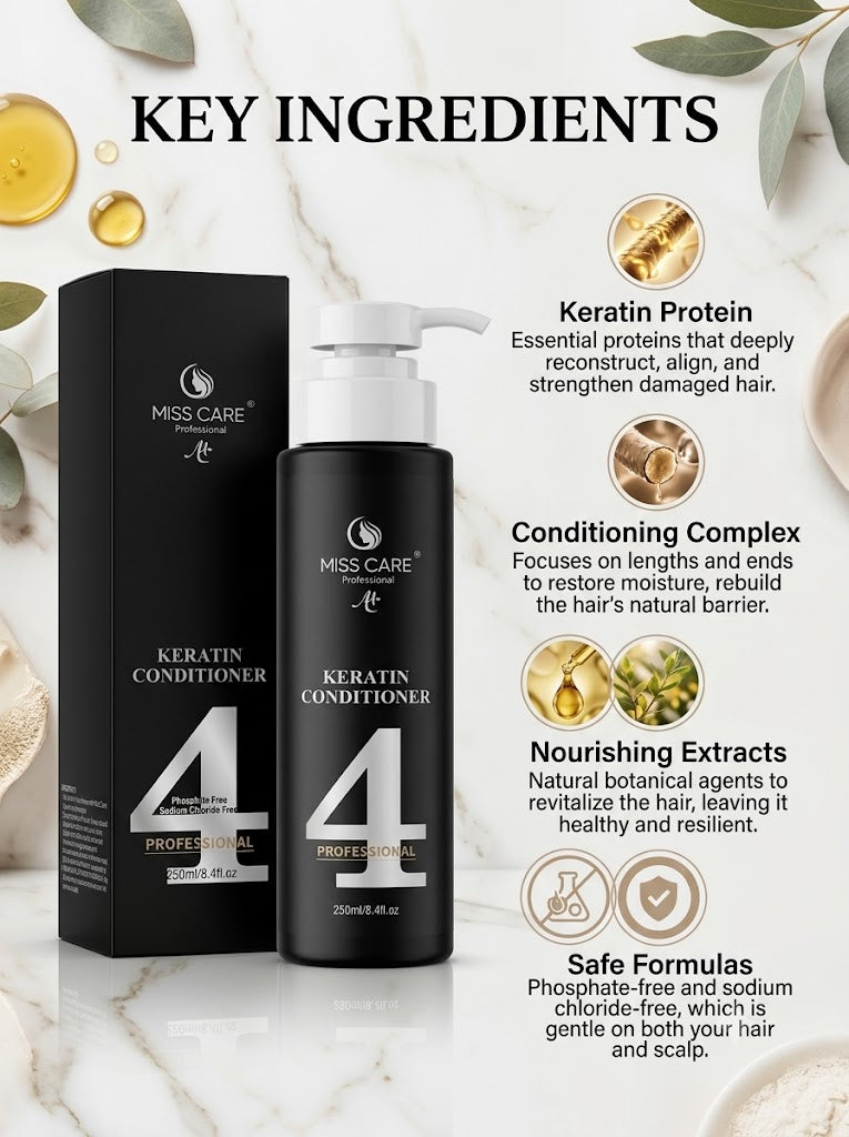 Miss Care Professional Keratin Conditioner 250ml × 4
