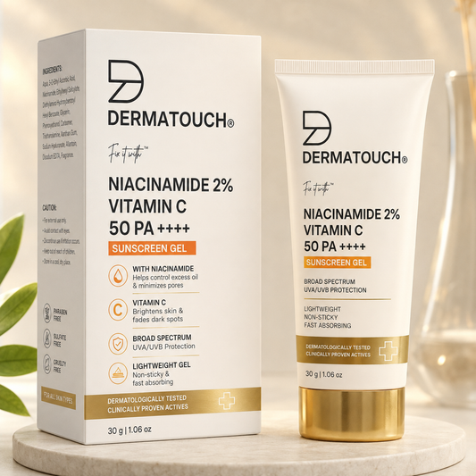 DERMATOUCH NIACINAMIDE 2% VITAMIN C 50 PA ++++ SUNSCREEN GEL 30G