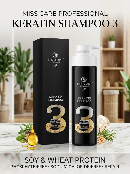 Miss Care Professional Keratin Shampoo 3 × 250ml