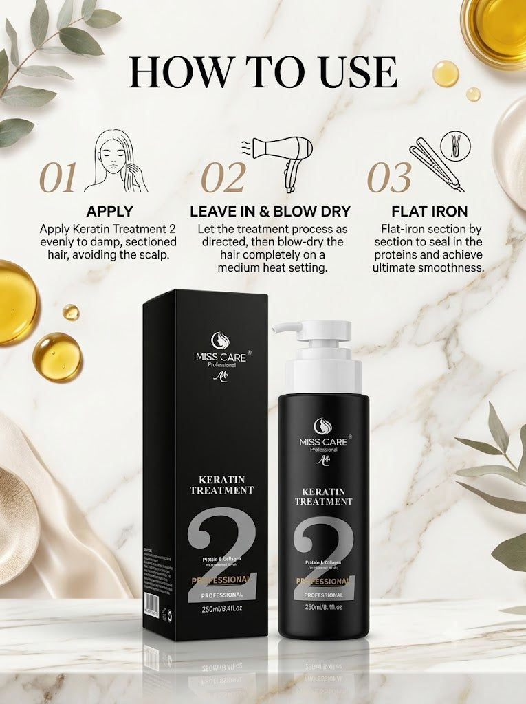 Miss Care Professional Keratin Treatment 2 × 250ml