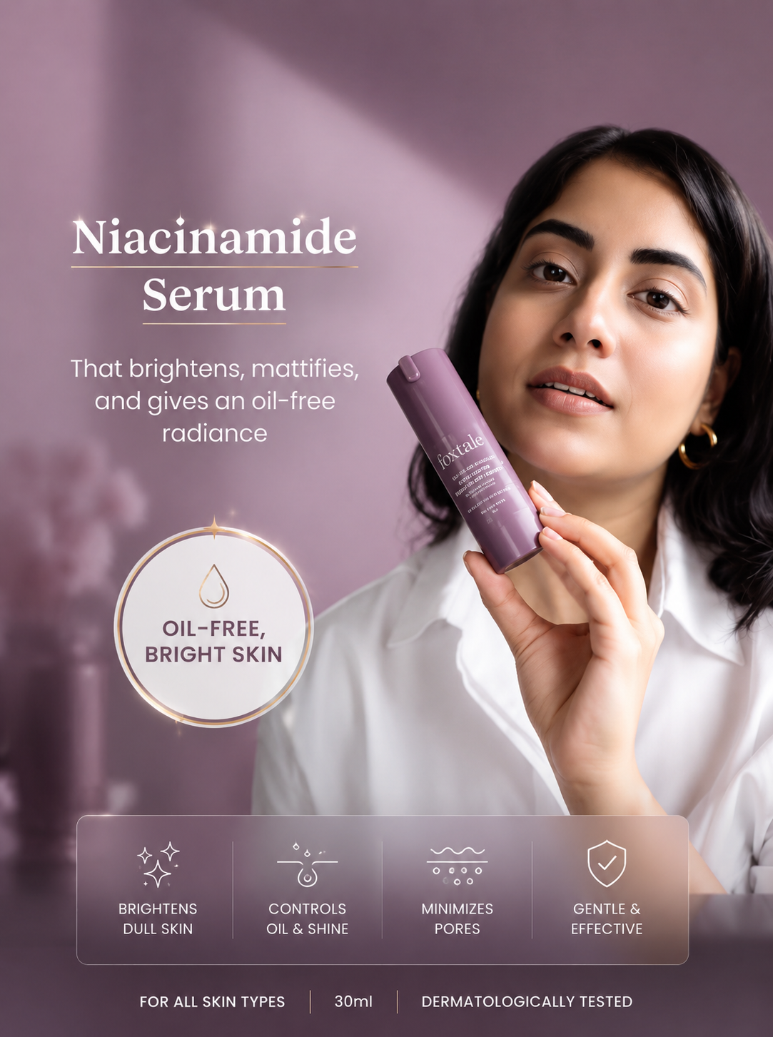 Foxtale game changer niacinamide face serum - 30ml