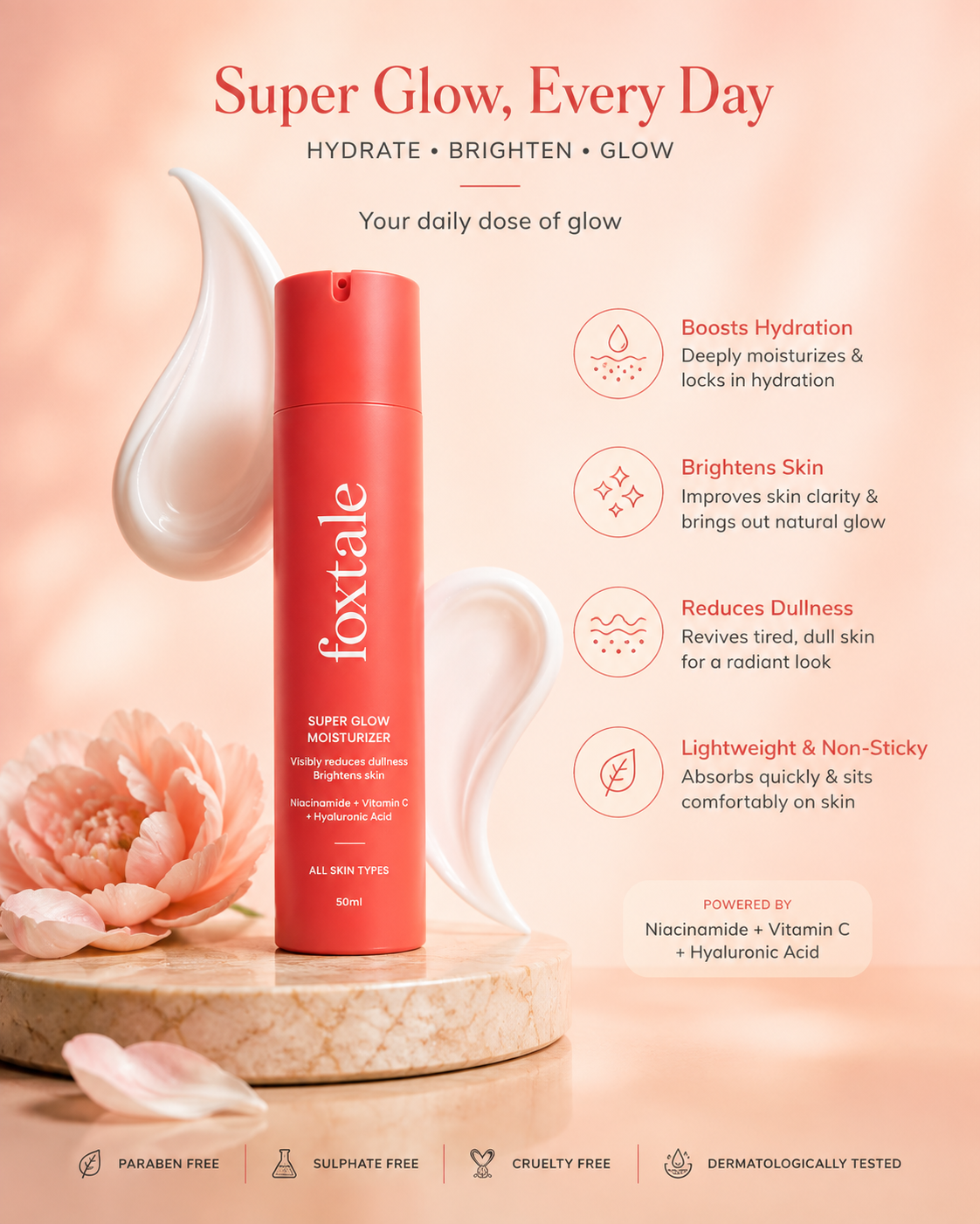 Foxtale super glow moisturizer 50ml