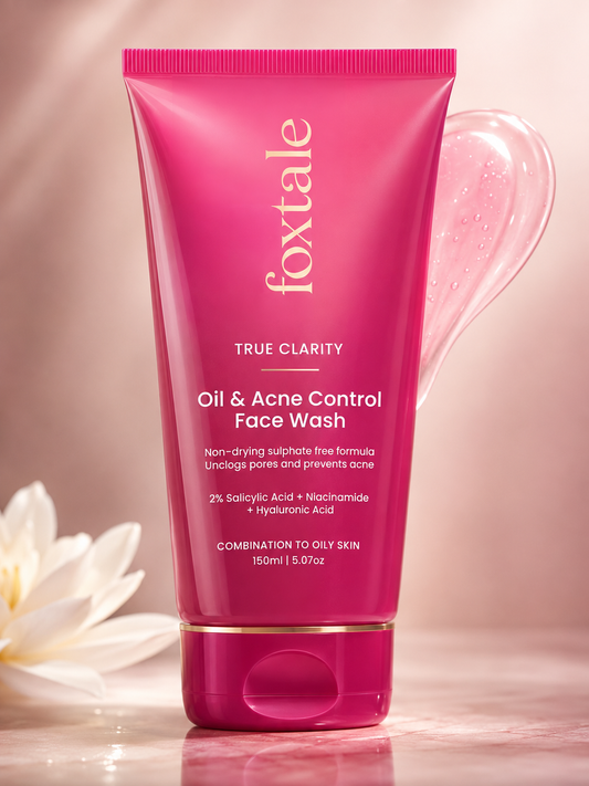 Foxtale true clarity oil and acne control face wash  150ml