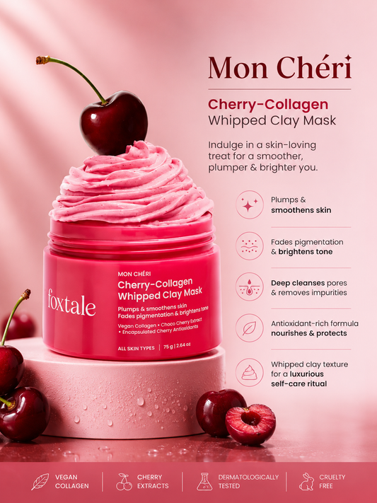 Foxtale mon cheri cherry collagen whipped clay mask 75g