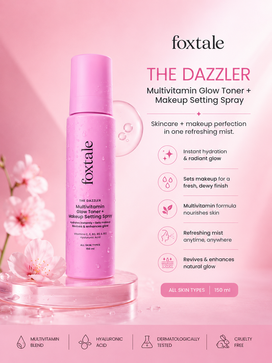 Foxtale the dazzler multivitamin glow toner + makeup setting spray 150ml