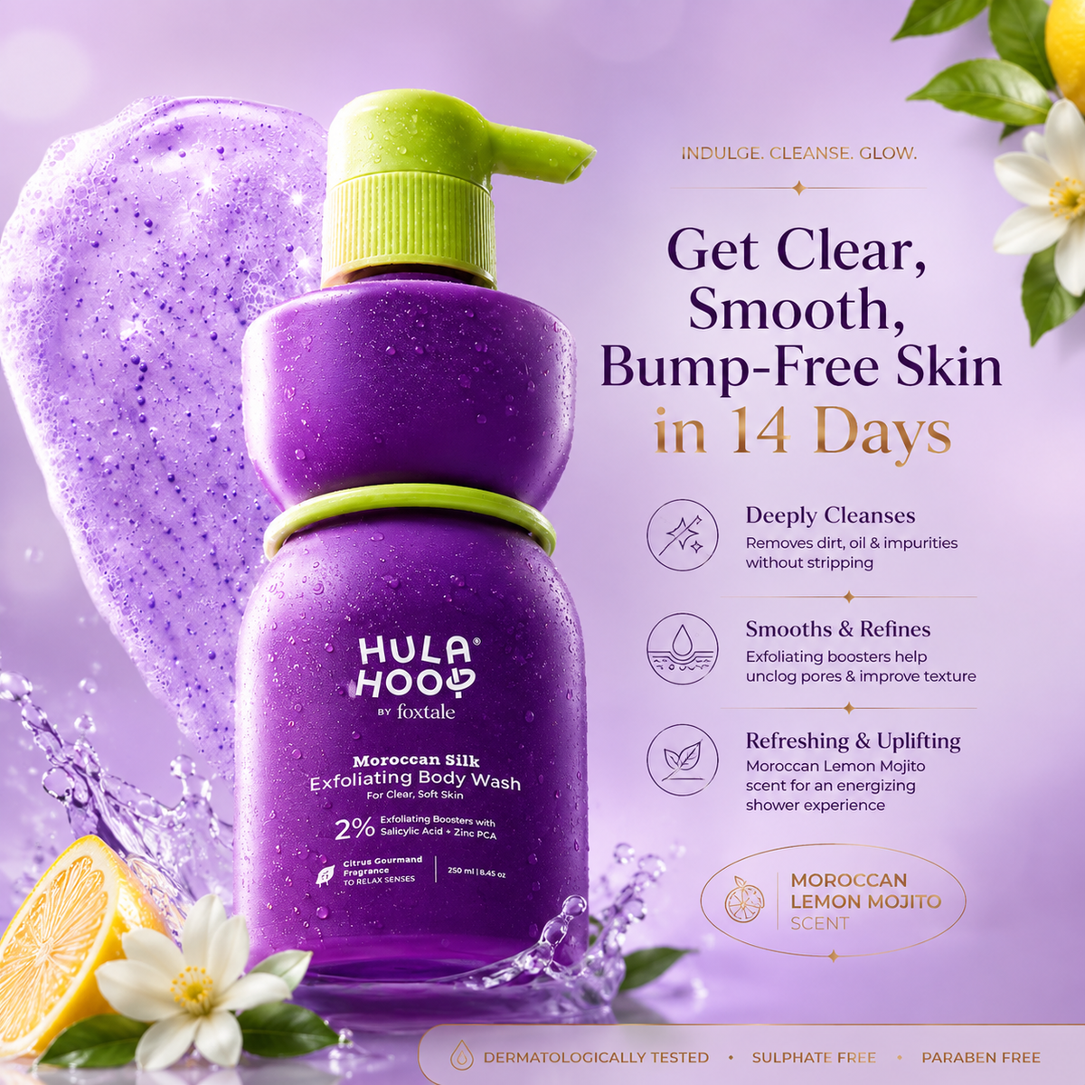 Foxtale hula hoop by foxtale sicilian sunset detan bodywash 250ml