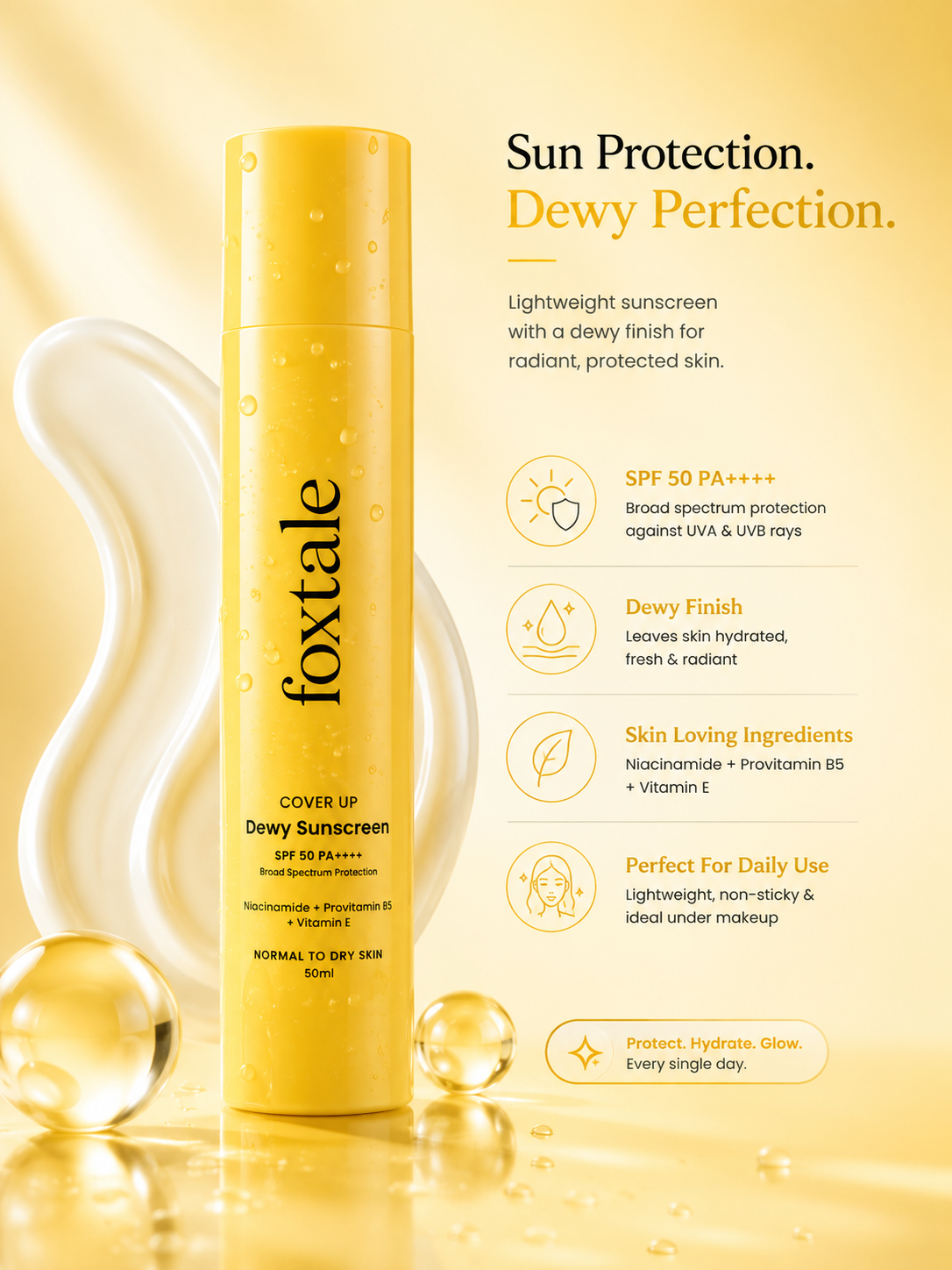 foxtale dewy sunscreen 50ml