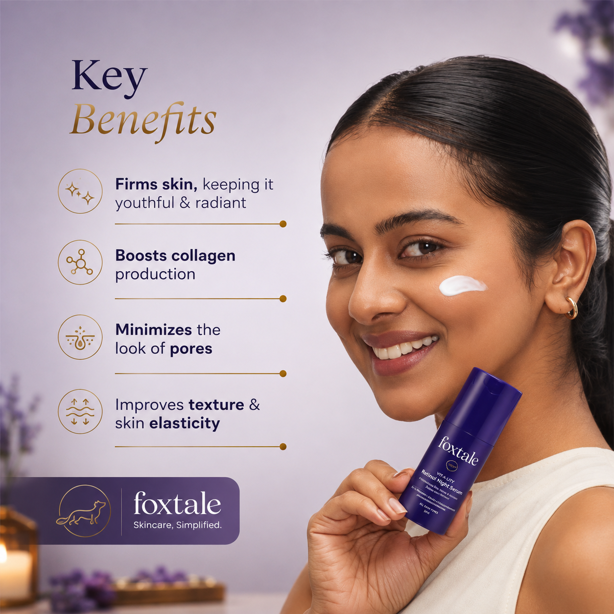 Foxtale retinol night serum - 30ml