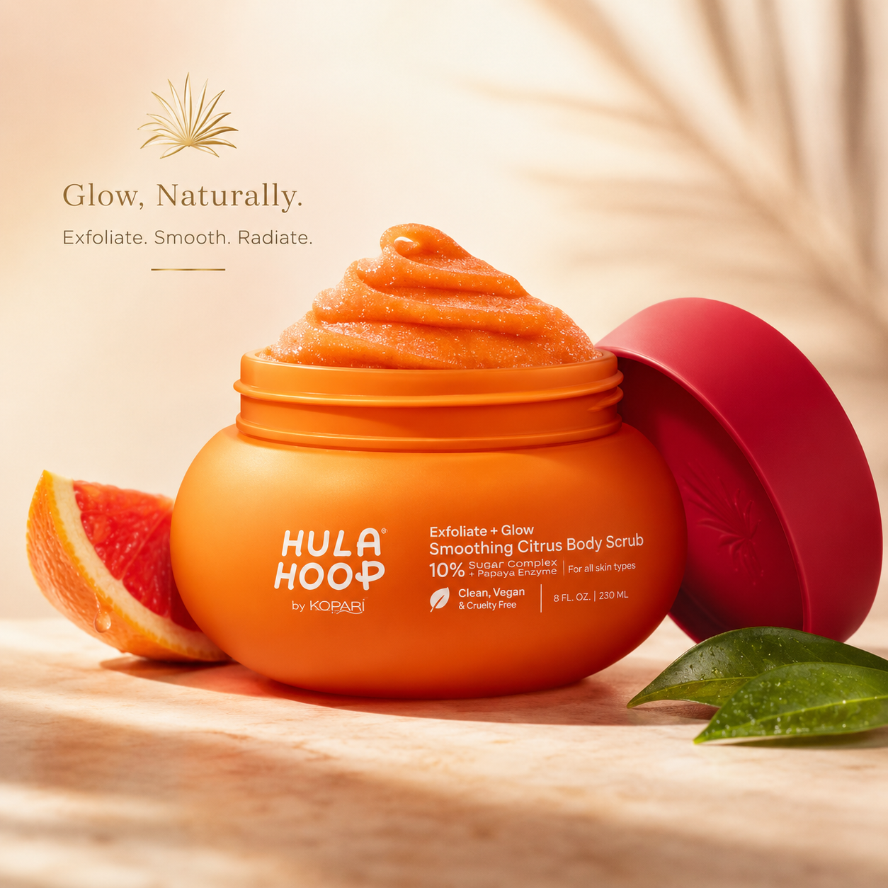 Foxtale hula hoop by foxtale sicilian sunset foaming detan body scrub 200gm