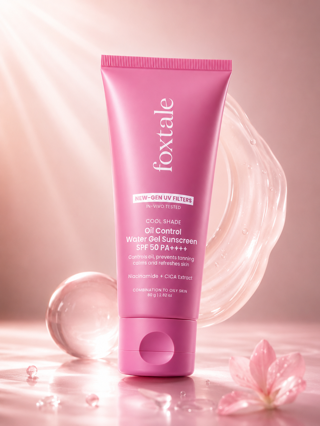 Foxtale cool shade oil control water gel sunscreen 80gm