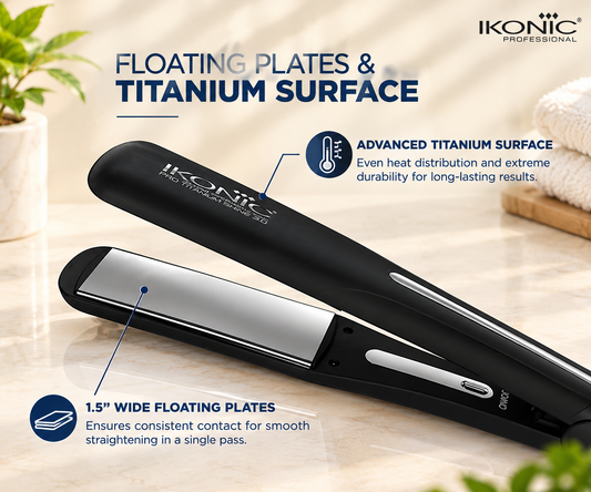 IKONIC Professional Hair Iron Pro Titanium Shine 3.0