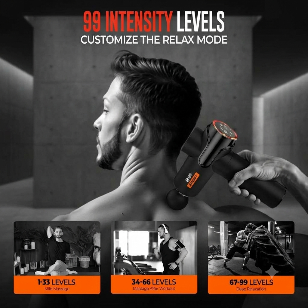 Beardo sport deep tissue massage gun V2