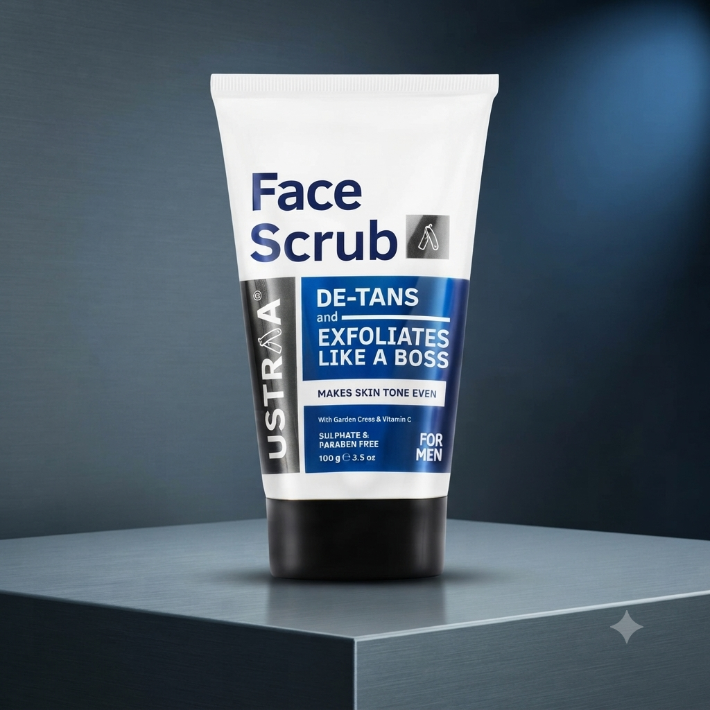 Ustraa Face Scrub – De-Tans & Exfoliates Like a Boss | 100g
