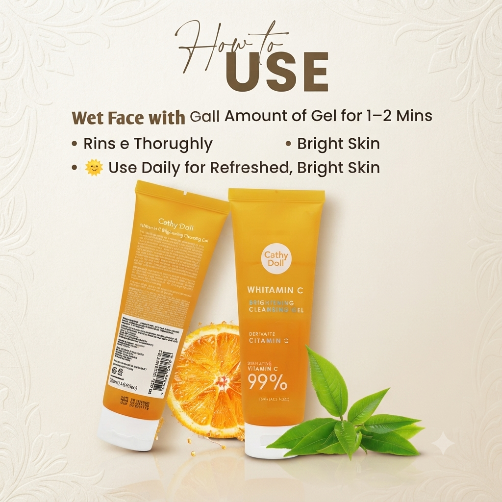 CATHY DOLL WHITAMIN C BRIGHTENING CLEANSING GEL 120ML