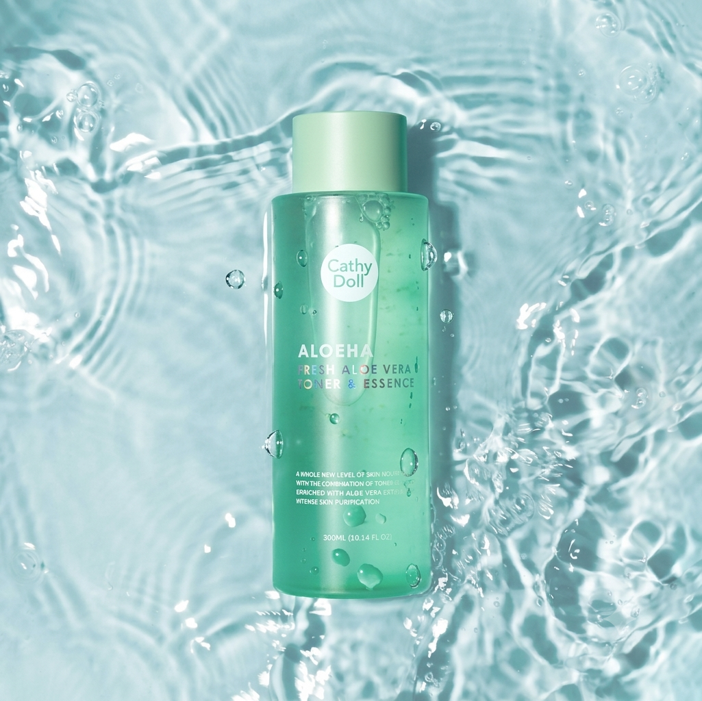 CATHY DOLL ALOEHA FRESH ALOE VERA TONER & ESSENCE 300ML