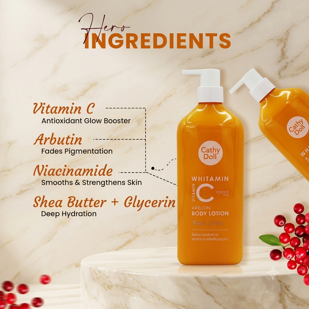 CATHY DOLL WHITAMIN VITAMIN C ARBUTIN BODY LOTION 450ML