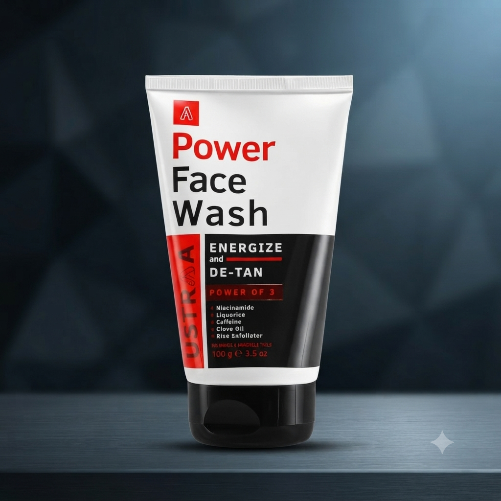 Ustraa Power Face Wash – Energize & De-Tan | 100g