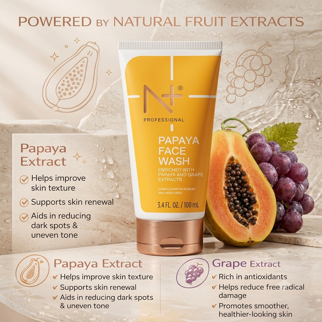 N+ PROFESSIONAL PAPAYA ENZYME FACE WASH 100ML