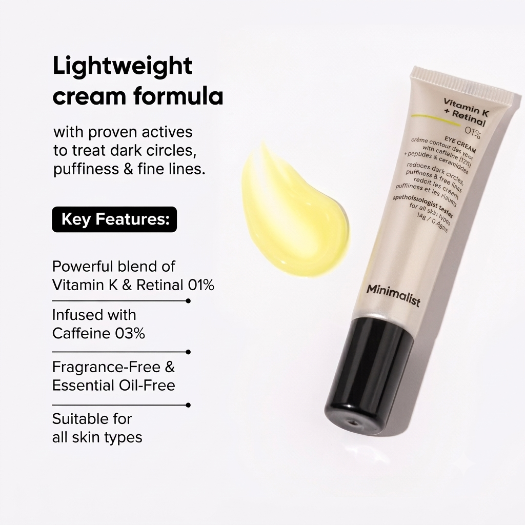 MINIMALIST VITAMIN K + RETINAL 01% EYE CREAM 14G