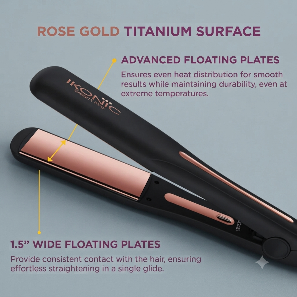 IKONIC Professional Hair Iron Gleam Pro