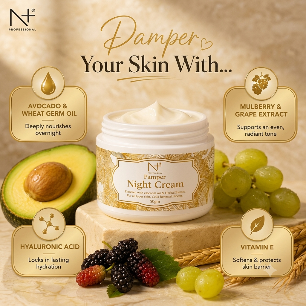 N+ PROFESSIONAL PAMPER NIGHT CREAM 50GM