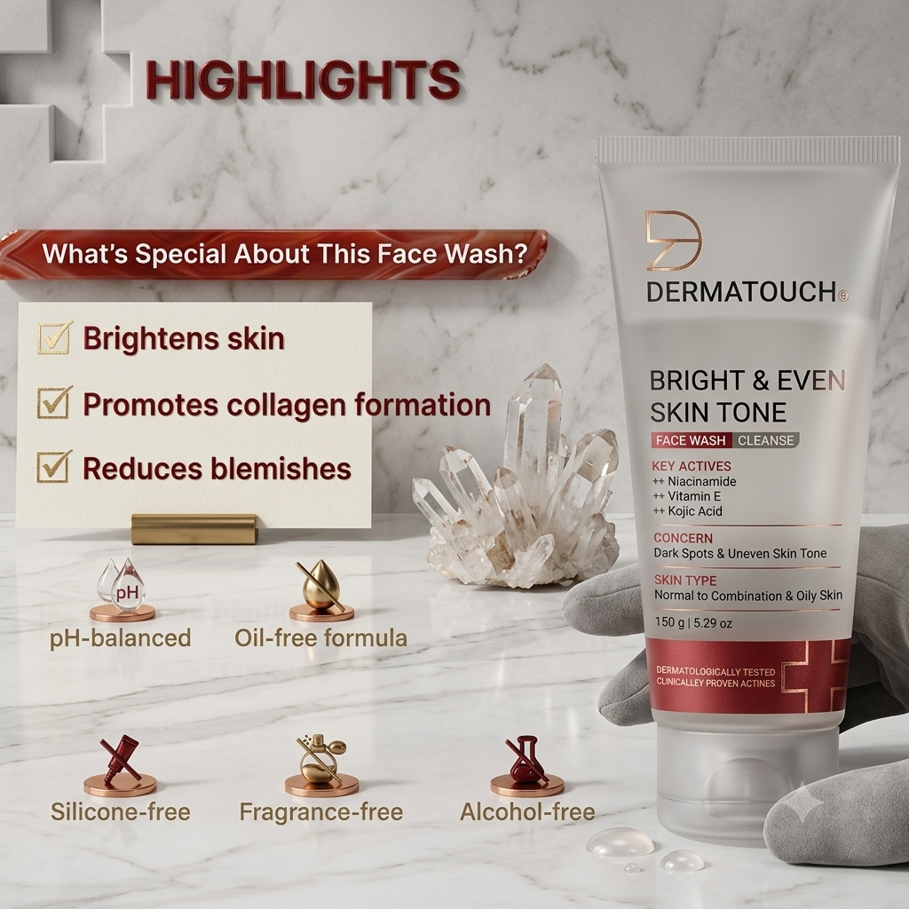 DERMATOUCH BRIGHT & EVEN SKIN TONE FACE WASH 150G
