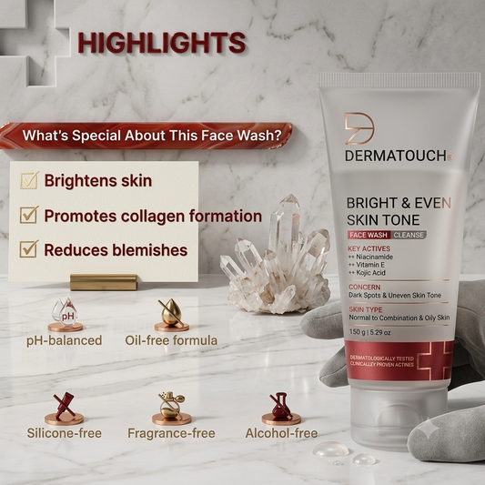 DERMATOUCH BRIGHT & EVEN SKIN TONE FACE WASH 150G
