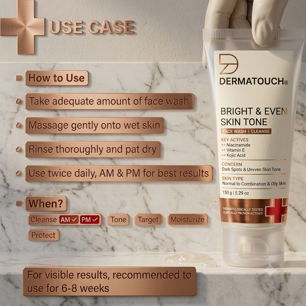 DERMATOUCH BRIGHT & EVEN SKIN TONE FACE WASH 150G