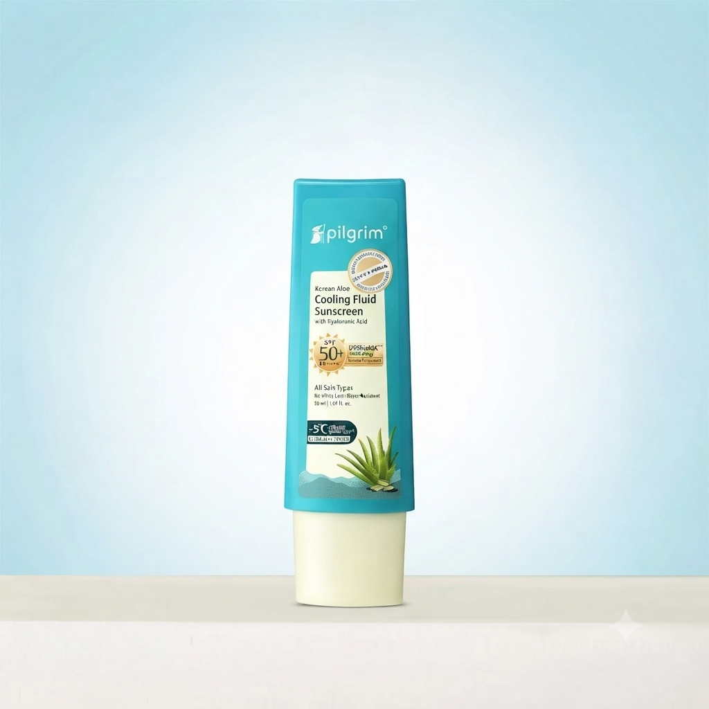 Pilgrim Korean Aloe Cooling Fluid Sunscreen SPF 50+ PA++++ – 50ml