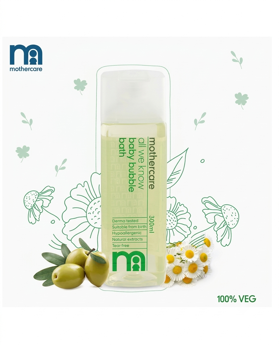 MOTHERCARE ALL WE KNOW BABY BUBBLE BATH 300ML