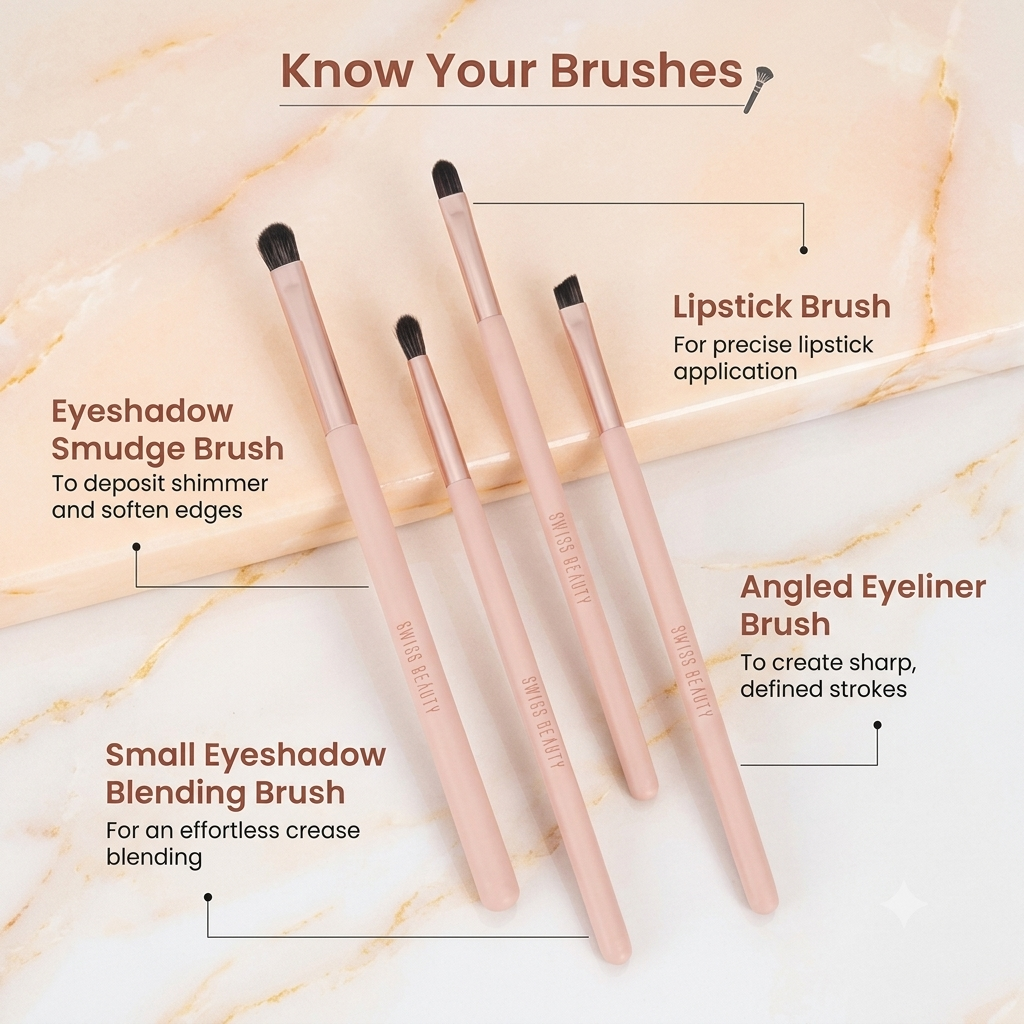 Swiss Beauty Take Me Anywhere 8-in-1 Brush Set
