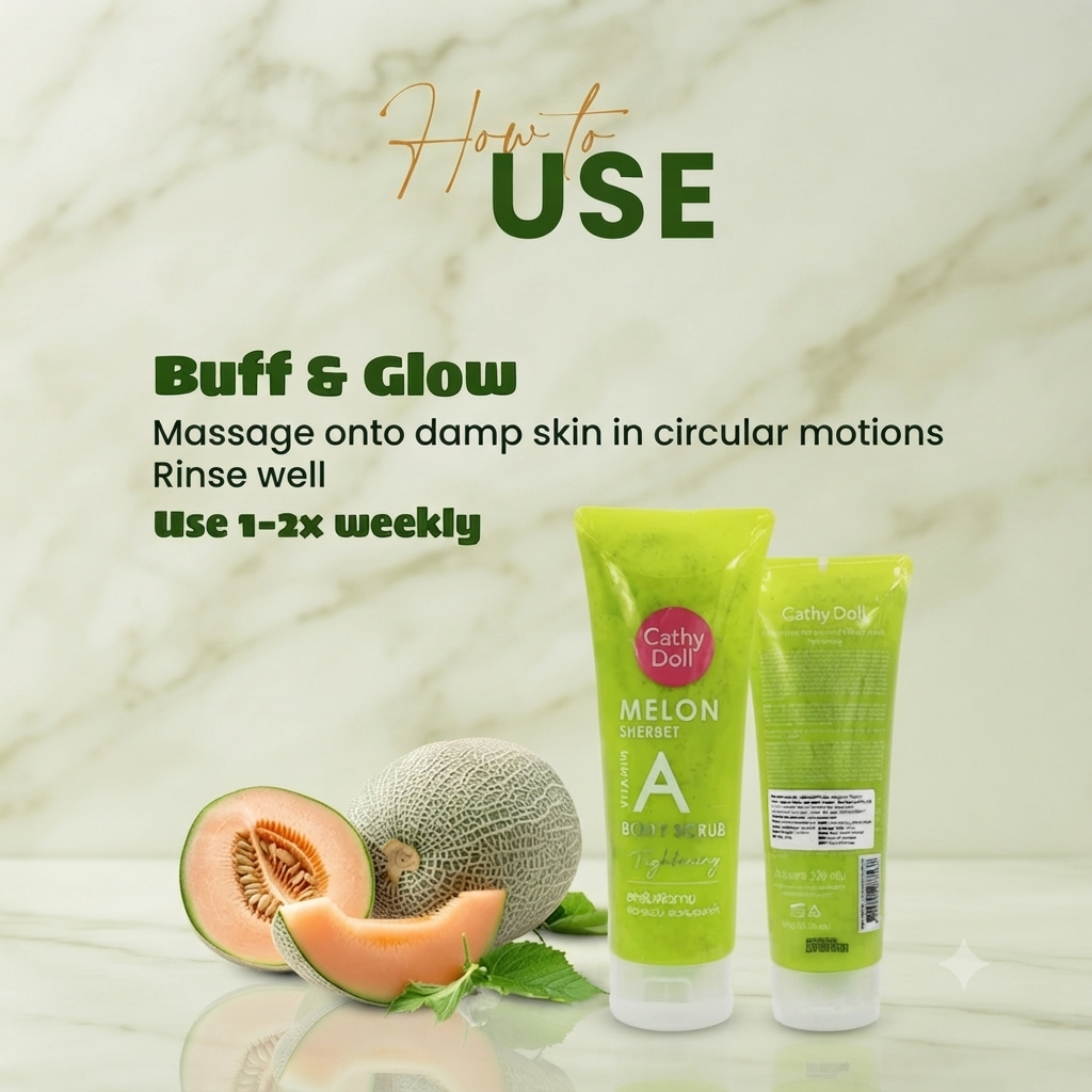 CATHY DOLL MELON SHERBET VITAMIN A BODY SCRUB 320G