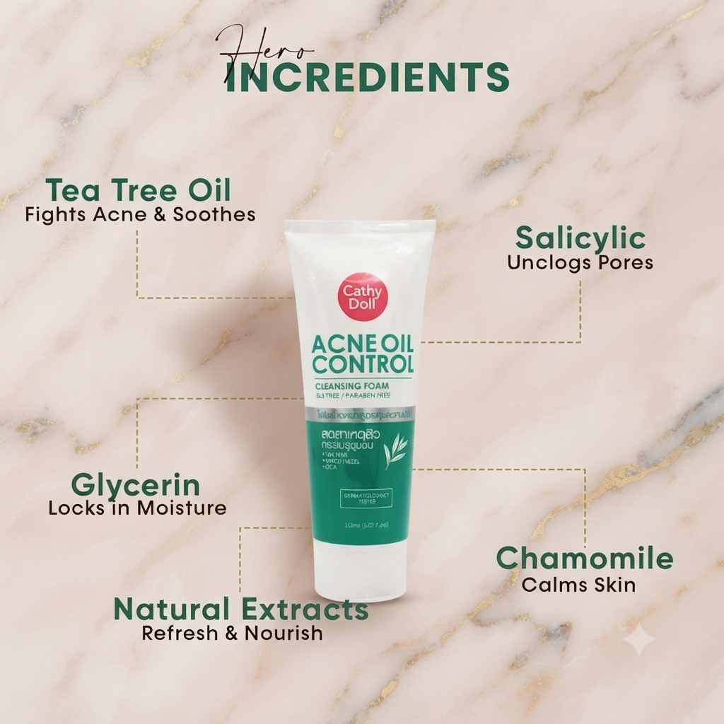 CATHY DOLL ACNE OIL CONTROL CLEANSING FOAM 150ML