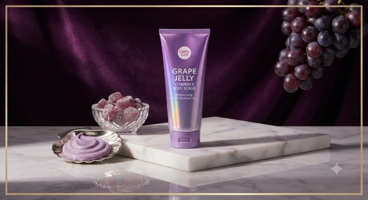 CATHY DOLL GRAPE JELLY VITAMIN E BODY SCRUB 320G