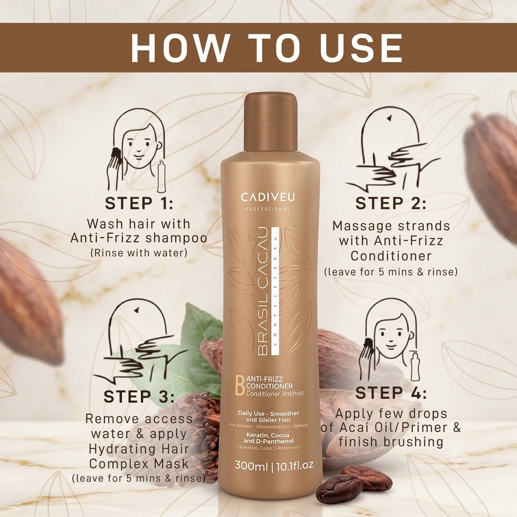 Cadiveu Professional Brasil Cacau Anti-Frizz Conditioner (300ml)