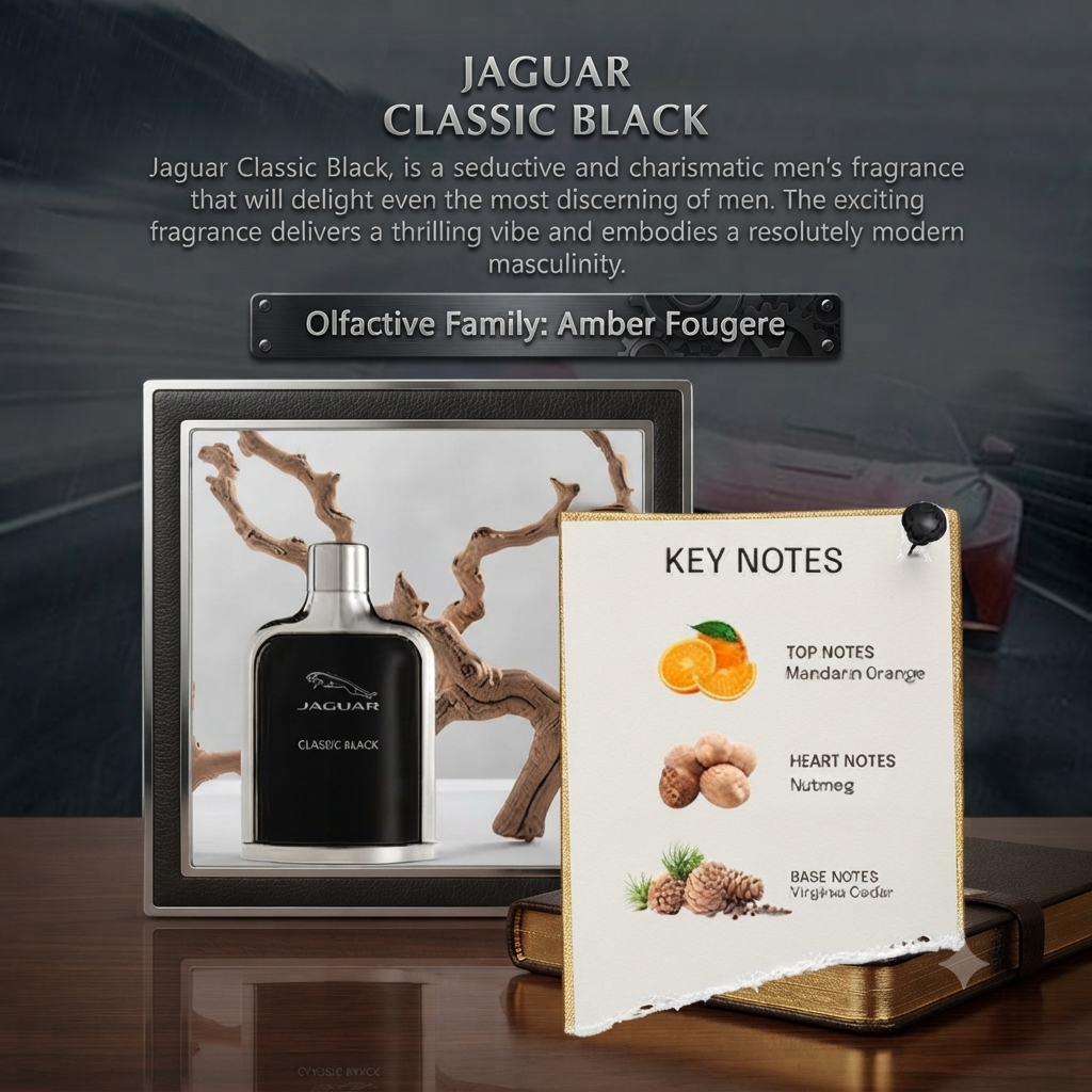 JAGUAR CLASSIC BLACK EAU DE TOILETTE FOR MEN'S 100ML