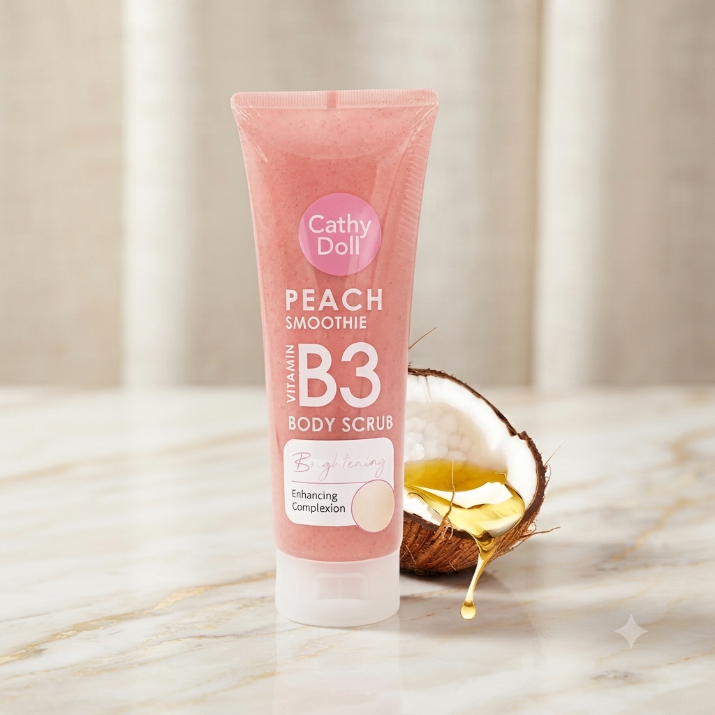 CATHY DOLL PEACH SMOOTHIE VITAMIN B3 BODY SCRUB 320G