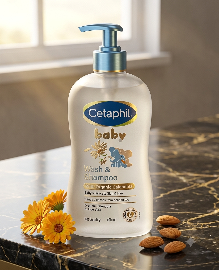 CETAPHIL BABY WASH & SHAMPOO WITH ORGANIC CALENDULA 400ML