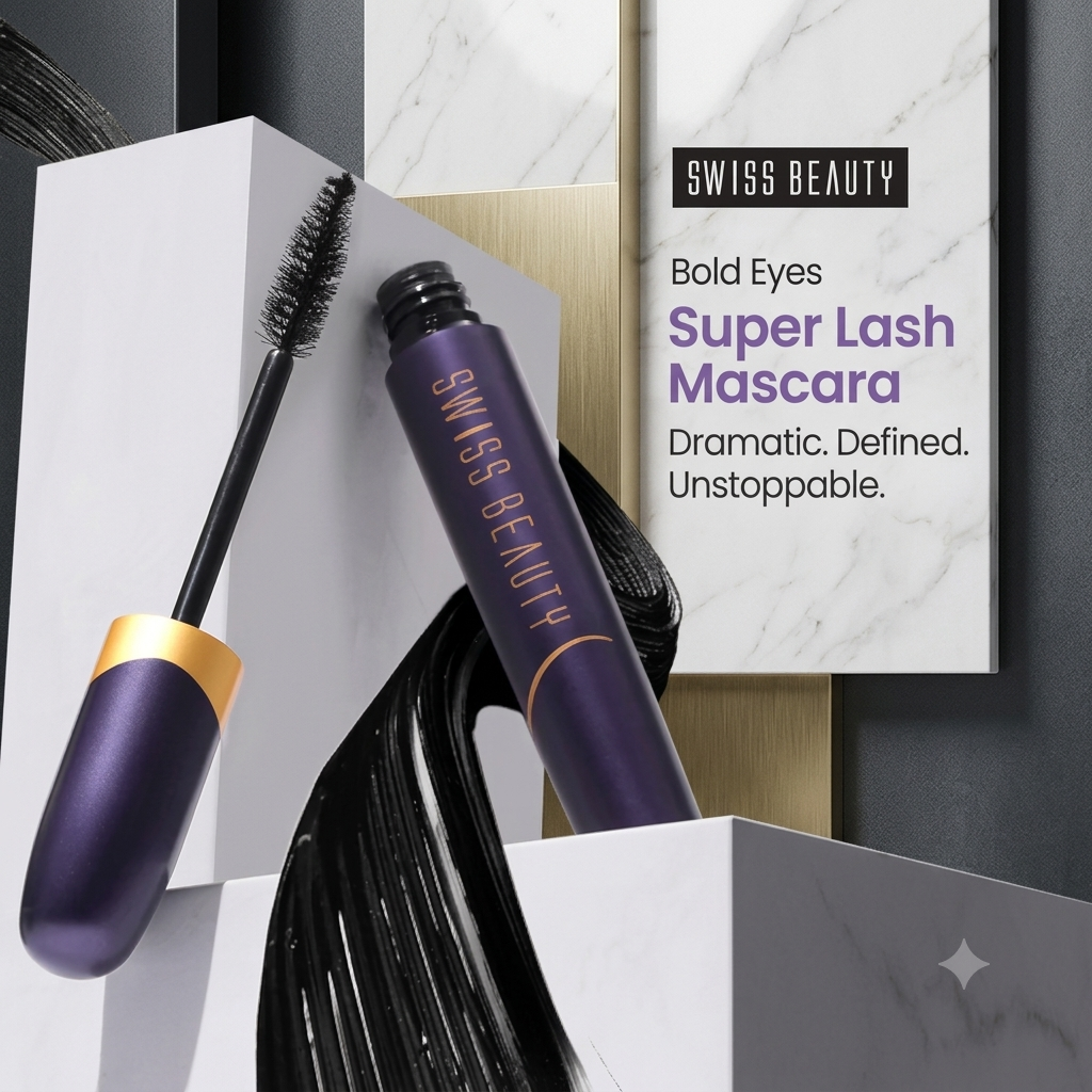 Swiss Beauty Bold Eyes Super Lash Waterproof Mascara – 7.5ml