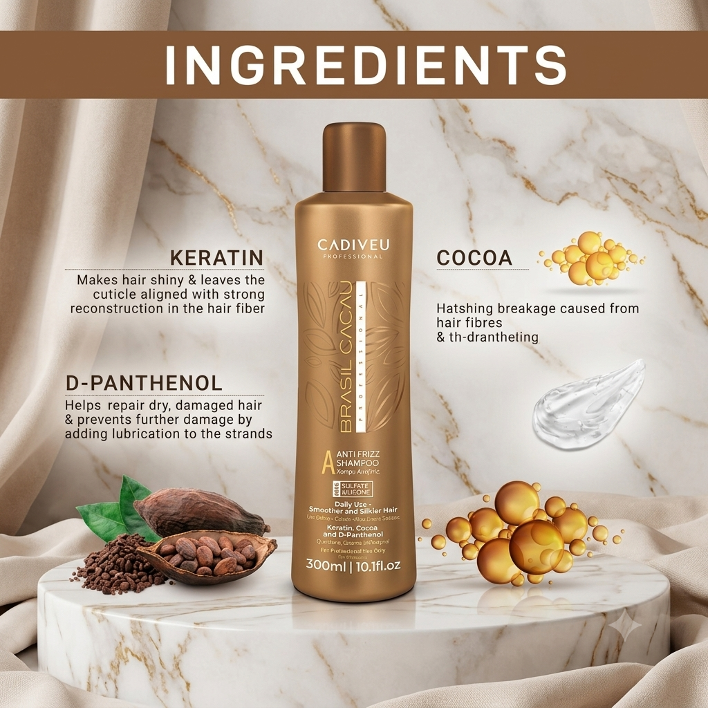 Cadiveu Professional Brasil Cacau Anti-Frizz Shampoo (300ml)